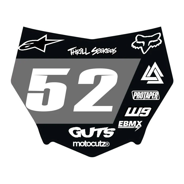 CUSTOM MOTOCUTZ FRONT PLATE DECAL