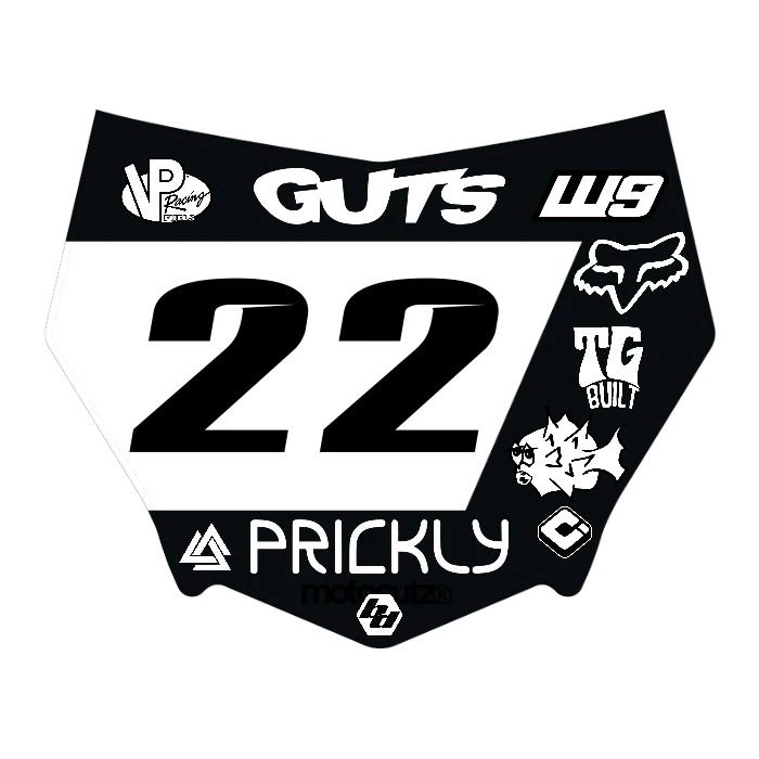 CUSTOM MOTOCUTZ FRONT PLATE DECAL
