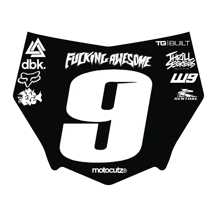 CUSTOM MOTOCUTZ FRONT PLATE DECAL