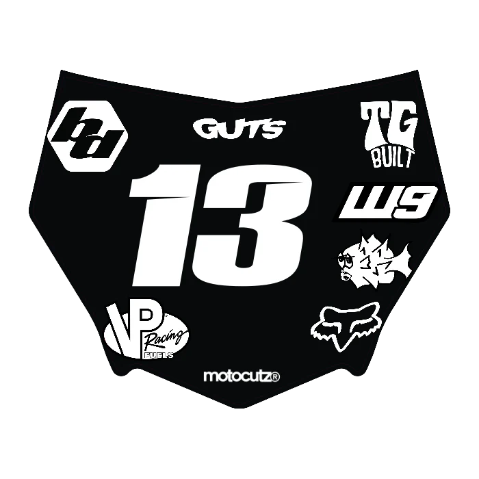 CUSTOM MOTOCUTZ FRONT PLATE DECAL