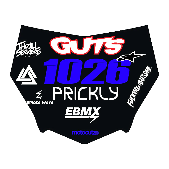 CUSTOM MOTOCUTZ FRONT PLATE DECAL