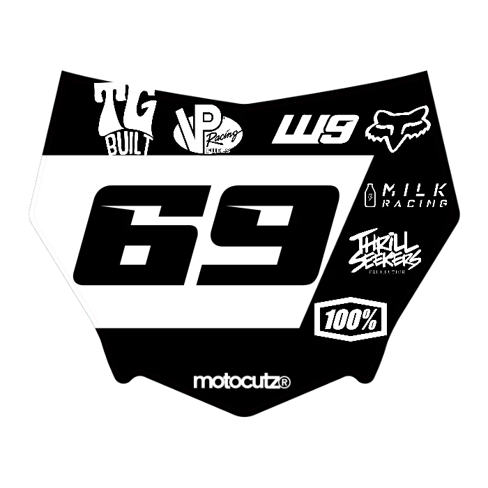 CUSTOM MOTOCUTZ FRONT PLATE DECAL
