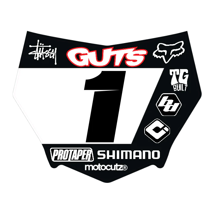 CUSTOM MOTOCUTZ FRONT PLATE DECAL
