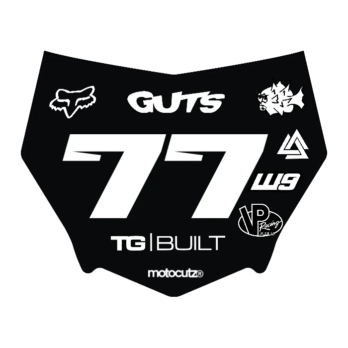 CUSTOM MOTOCUTZ FRONT PLATE DECAL