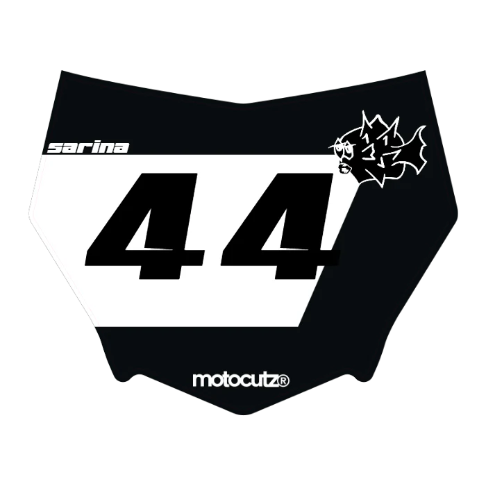 CUSTOM MOTOCUTZ FRONT PLATE DECAL
