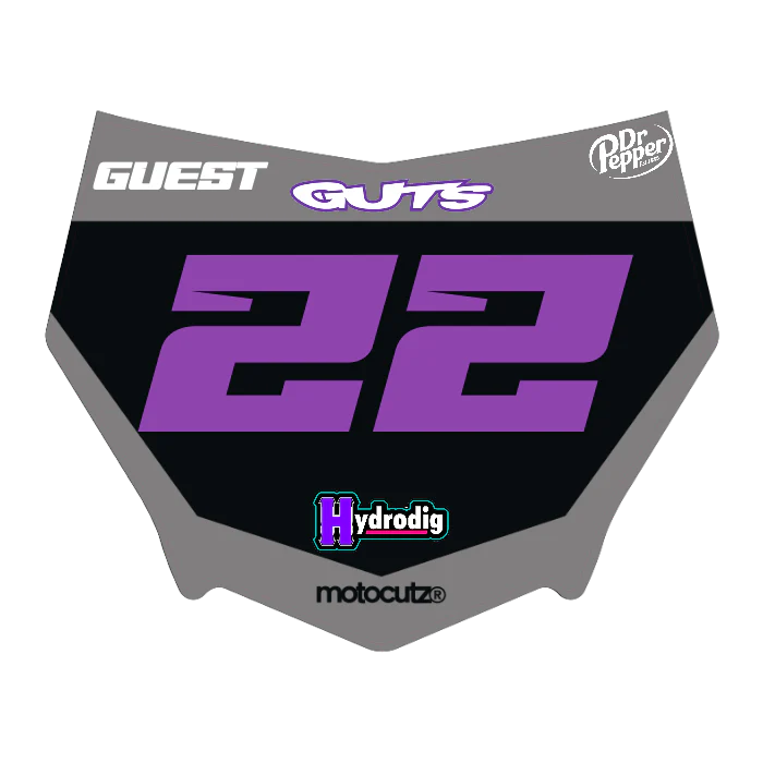 CUSTOM MOTOCUTZ FRONT PLATE DECAL