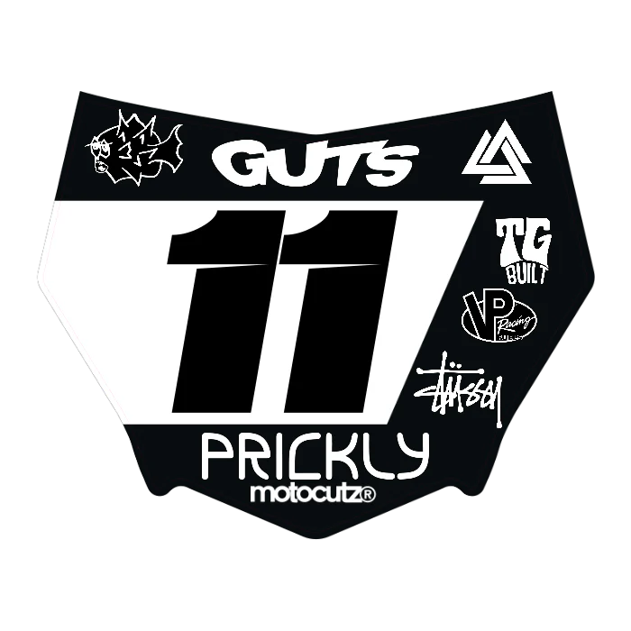 CUSTOM MOTOCUTZ FRONT PLATE DECAL