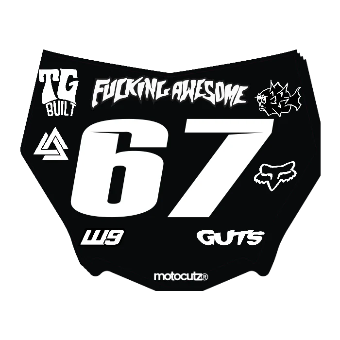 CUSTOM MOTOCUTZ FRONT PLATE DECAL