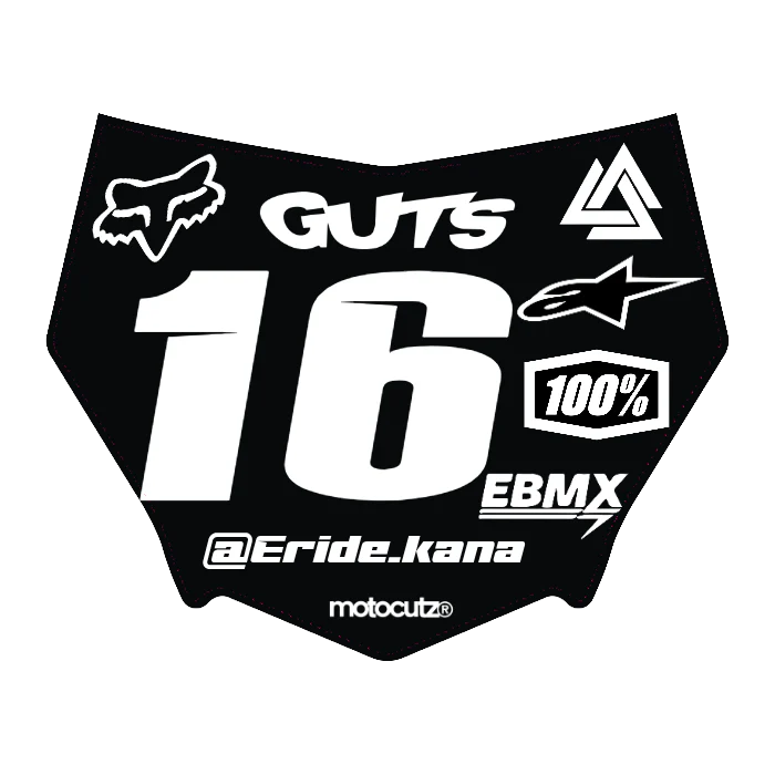 CUSTOM MOTOCUTZ FRONT PLATE DECAL