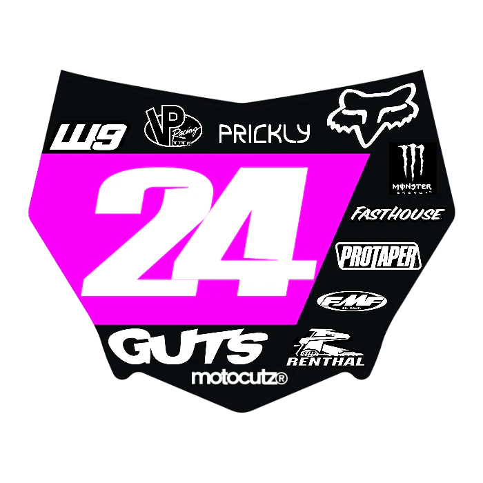 CUSTOM MOTOCUTZ FRONT PLATE DECAL
