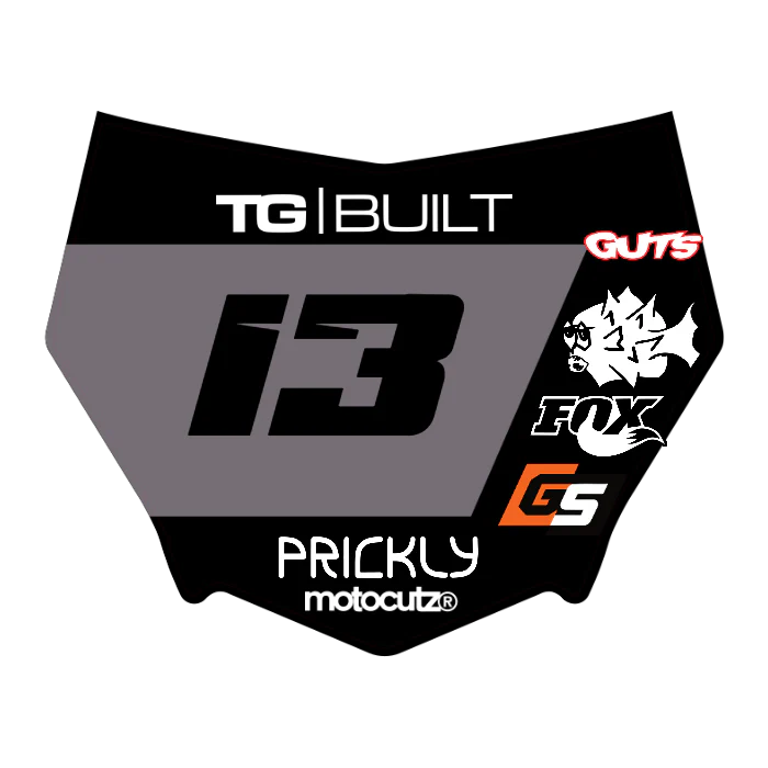 CUSTOM MOTOCUTZ FRONT PLATE DECAL