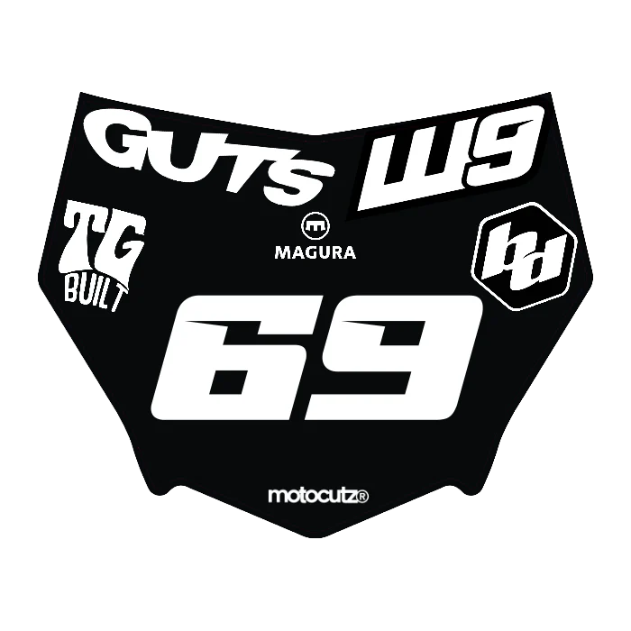 CUSTOM MOTOCUTZ FRONT PLATE DECAL