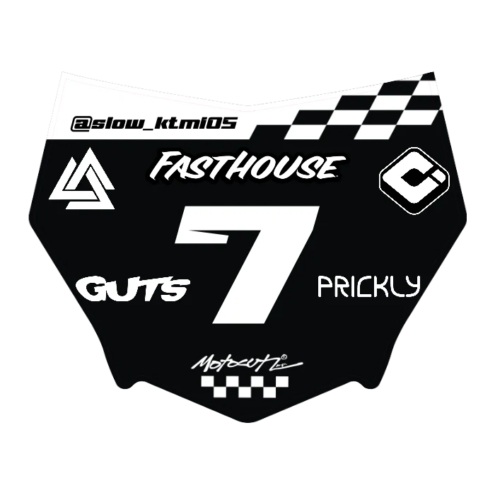 CUSTOM MOTOCUTZ FRONT PLATE DECAL