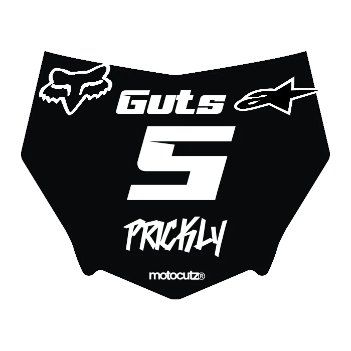 CUSTOM MOTOCUTZ FRONT PLATE DECAL