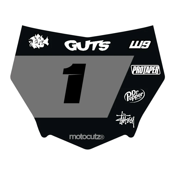 CUSTOM MOTOCUTZ FRONT PLATE DECAL