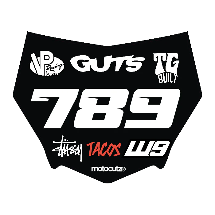 CUSTOM MOTOCUTZ FRONT PLATE DECAL