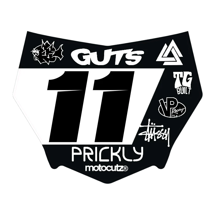 CUSTOM MOTOCUTZ FRONT PLATE DECAL