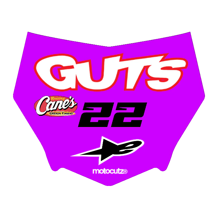CUSTOM MOTOCUTZ FRONT PLATE DECAL