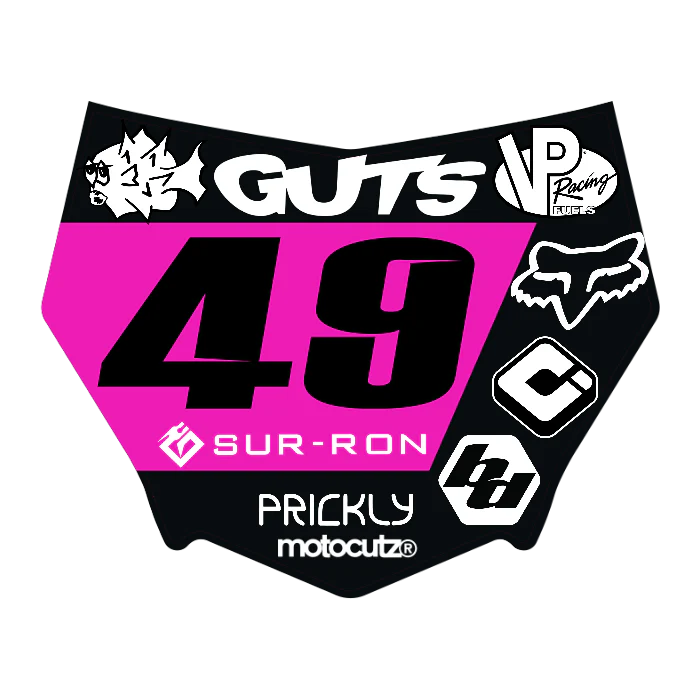 CUSTOM MOTOCUTZ FRONT PLATE DECAL