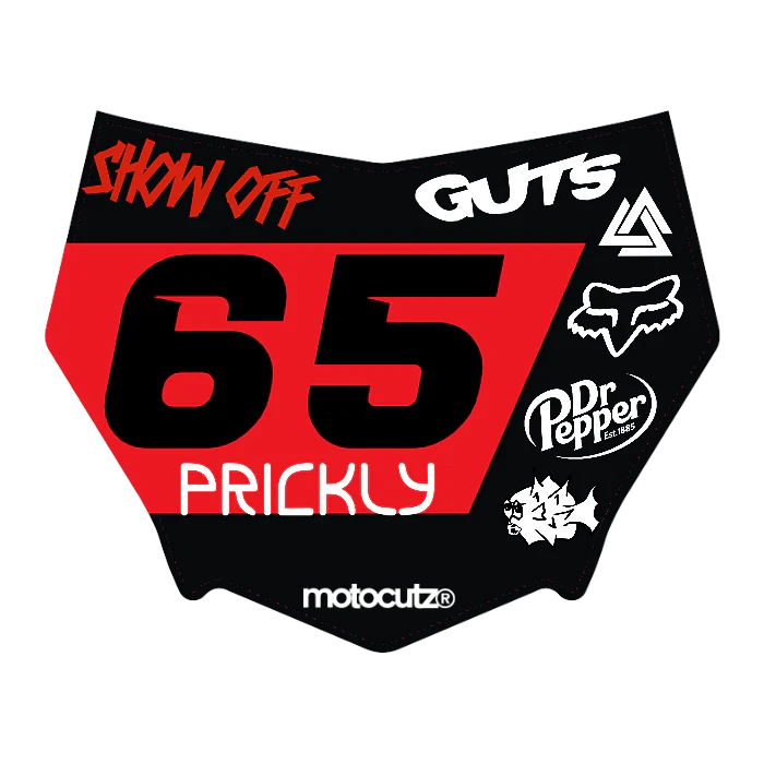 CUSTOM MOTOCUTZ FRONT PLATE DECAL
