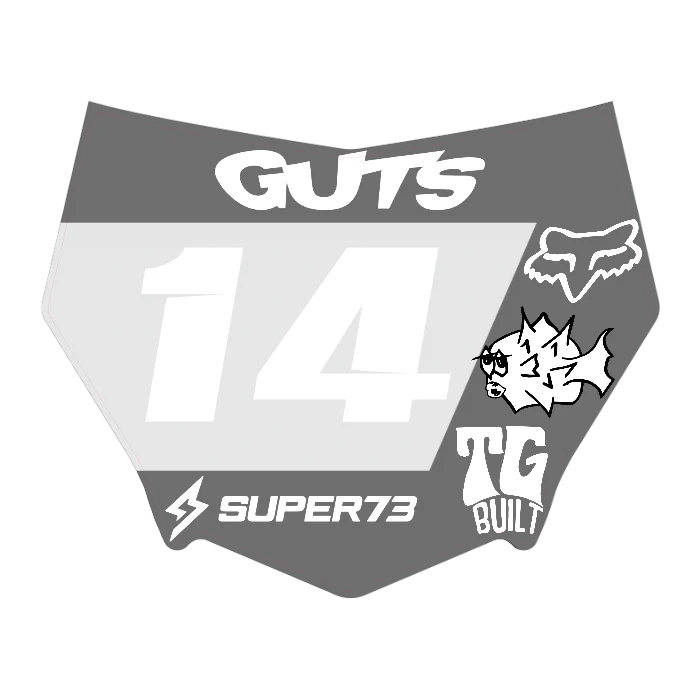 CUSTOM MOTOCUTZ FRONT PLATE DECAL