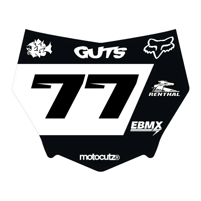 CUSTOM MOTOCUTZ FRONT PLATE DECAL