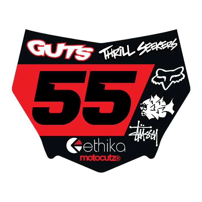 CUSTOM MOTOCUTZ FRONT PLATE DECAL