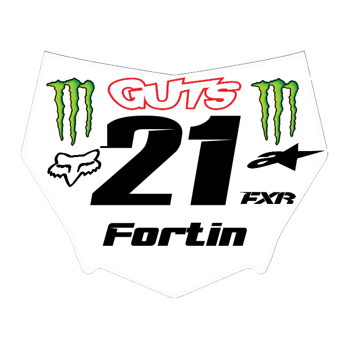 CUSTOM MOTOCUTZ FRONT PLATE DECAL