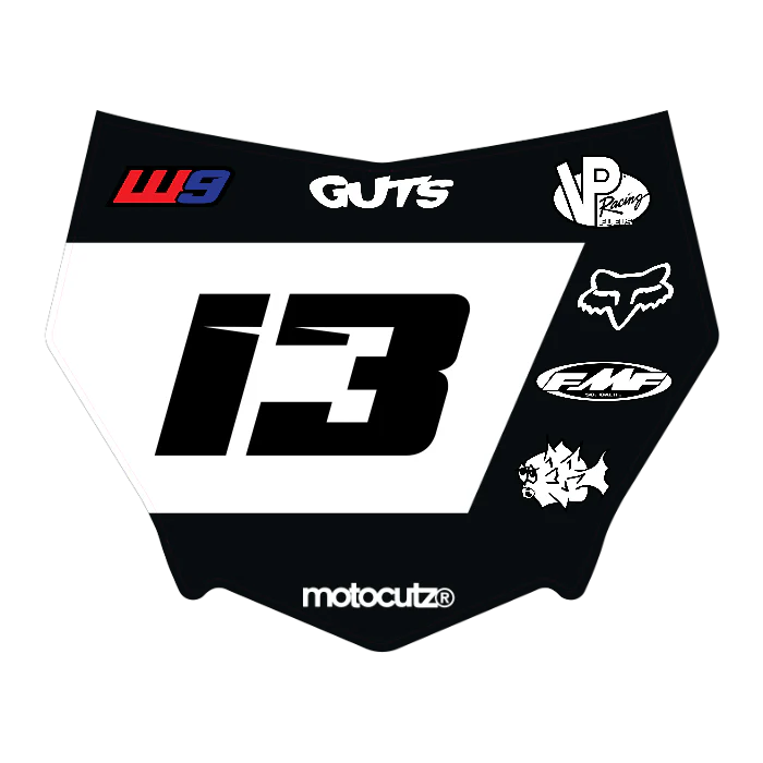 CUSTOM MOTOCUTZ FRONT PLATE DECAL