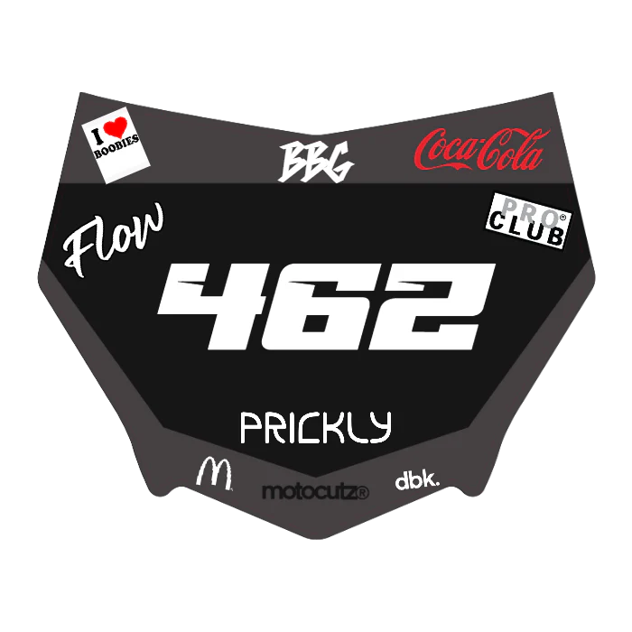CUSTOM MOTOCUTZ FRONT PLATE DECAL