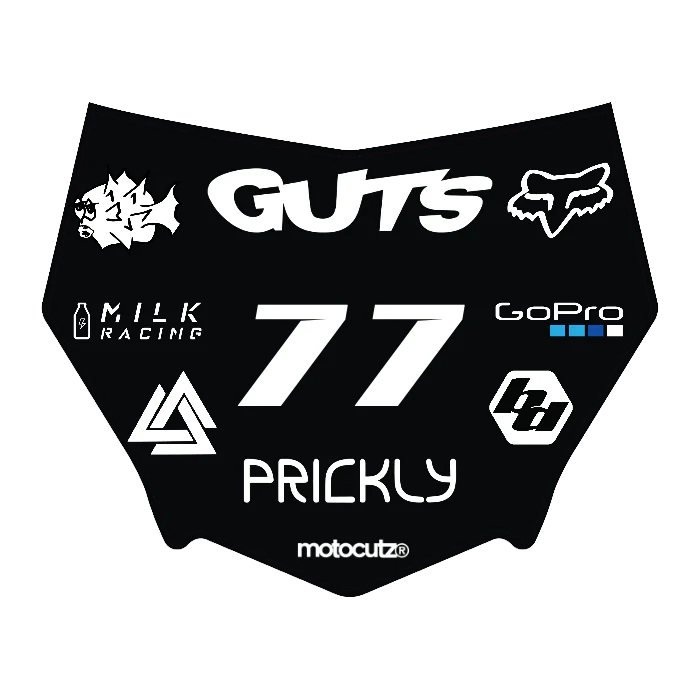CUSTOM MOTOCUTZ FRONT PLATE DECAL