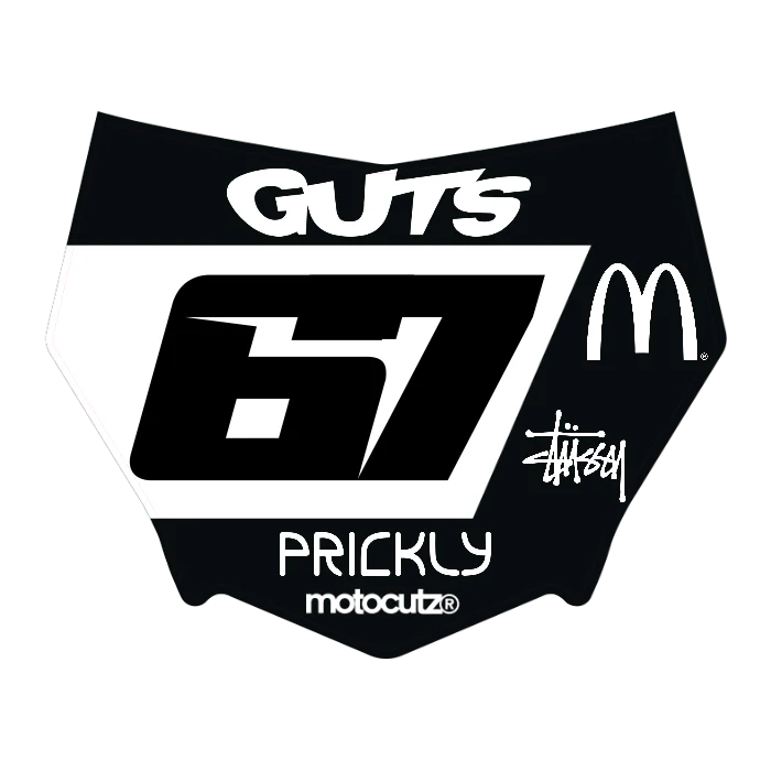 CUSTOM MOTOCUTZ FRONT PLATE DECAL