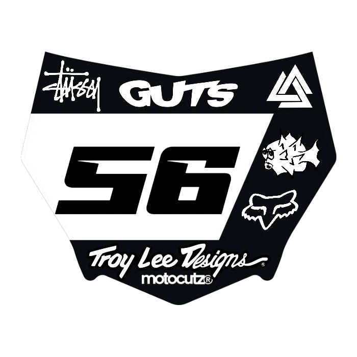 CUSTOM MOTOCUTZ FRONT PLATE DECAL
