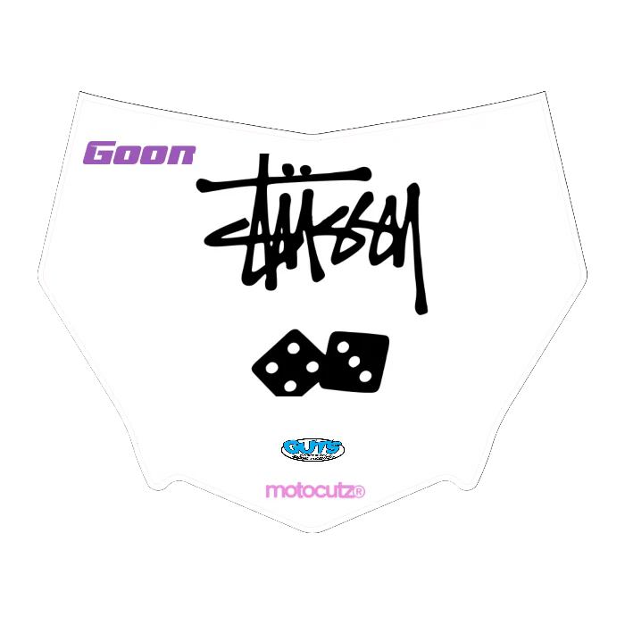 CUSTOM MOTOCUTZ FRONT PLATE DECAL