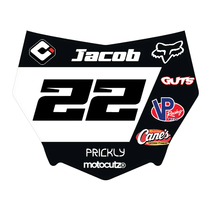 CUSTOM MOTOCUTZ FRONT PLATE DECAL