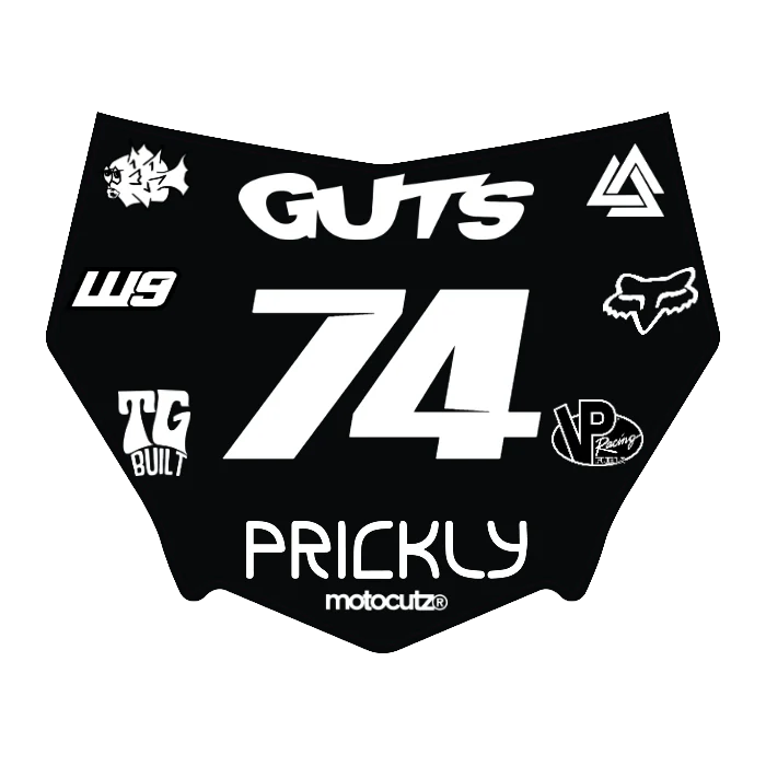 CUSTOM MOTOCUTZ FRONT PLATE DECAL