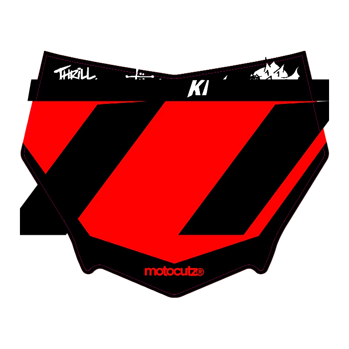 CUSTOM MOTOCUTZ FRONT PLATE DECAL