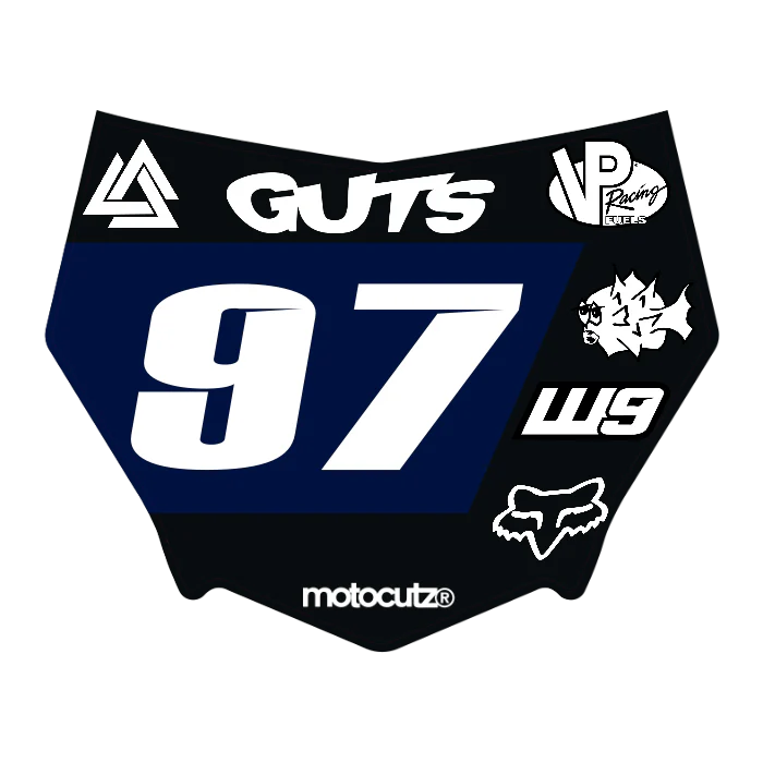 CUSTOM MOTOCUTZ FRONT PLATE DECAL