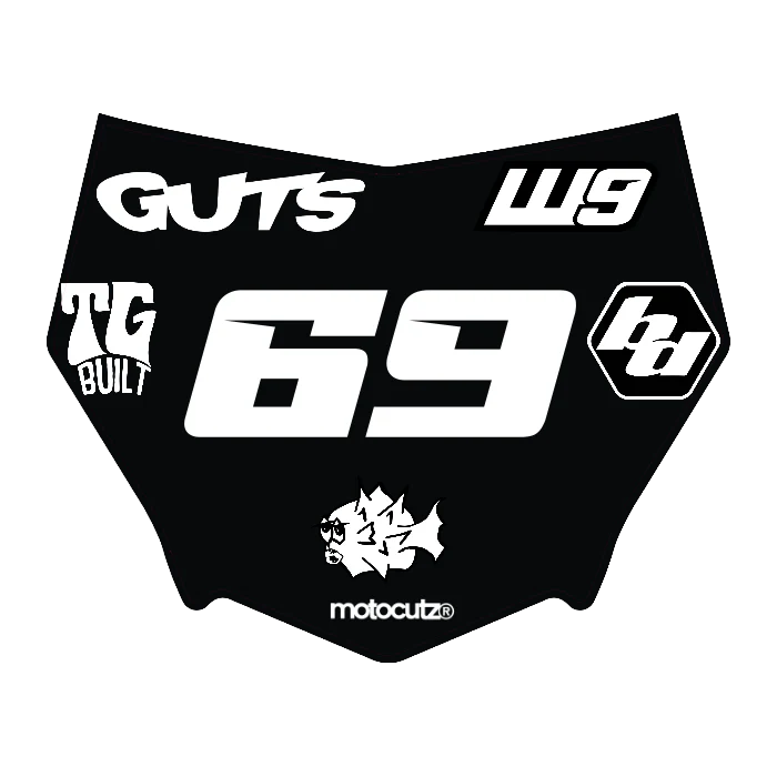 CUSTOM MOTOCUTZ FRONT PLATE DECAL
