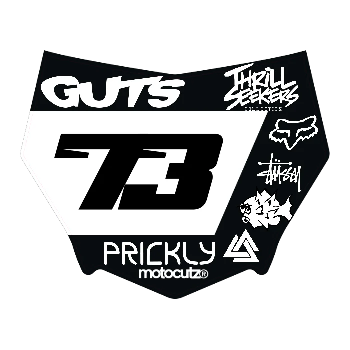 CUSTOM MOTOCUTZ FRONT PLATE DECAL