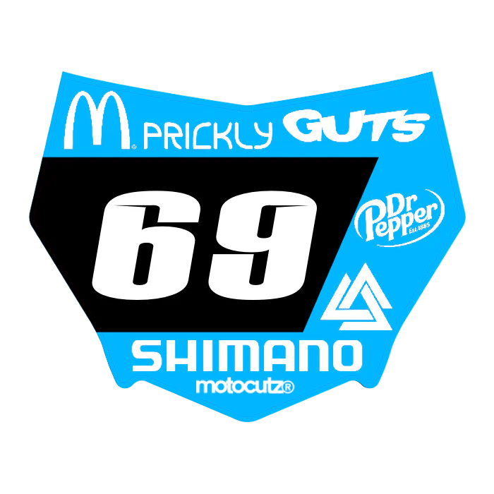 CUSTOM MOTOCUTZ FRONT PLATE DECAL