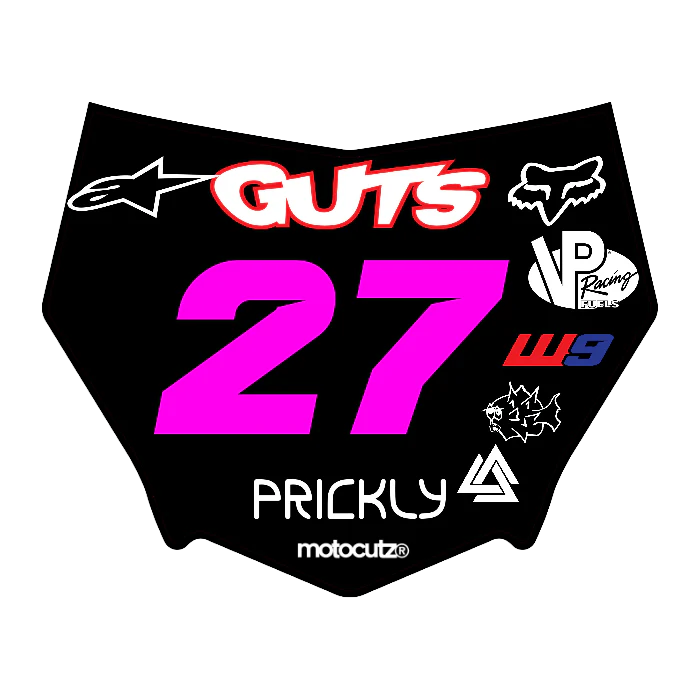 CUSTOM MOTOCUTZ FRONT PLATE DECAL