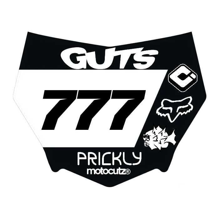CUSTOM MOTOCUTZ FRONT PLATE DECAL