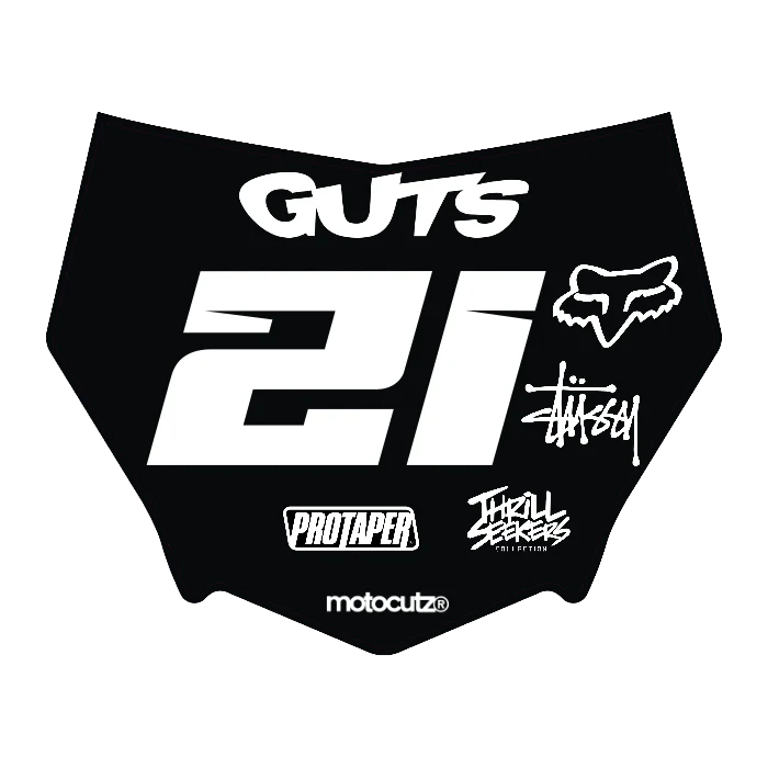 CUSTOM MOTOCUTZ FRONT PLATE DECAL