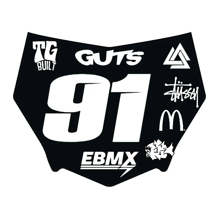 CUSTOM MOTOCUTZ FRONT PLATE DECAL