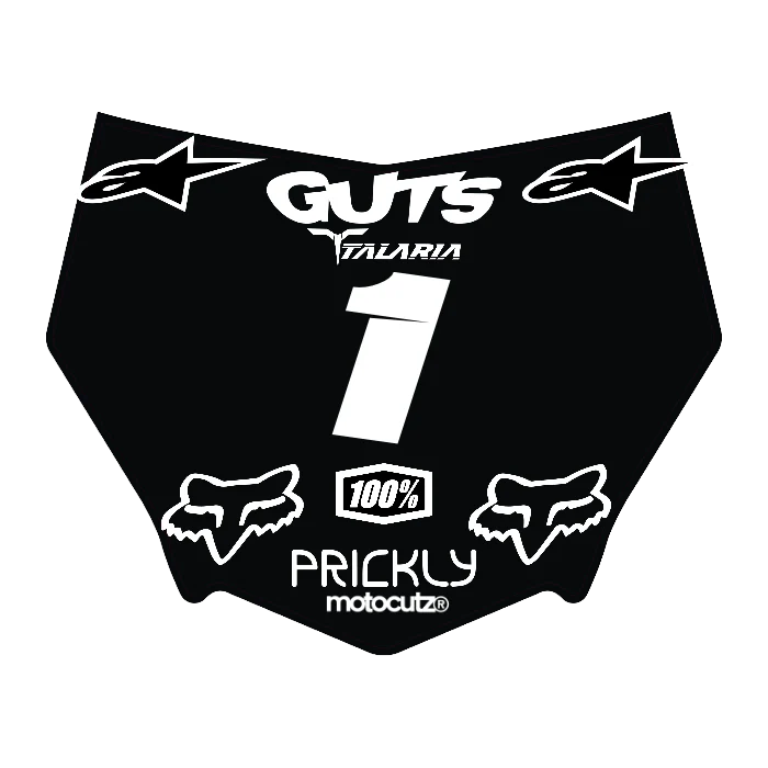 CUSTOM MOTOCUTZ FRONT PLATE DECAL