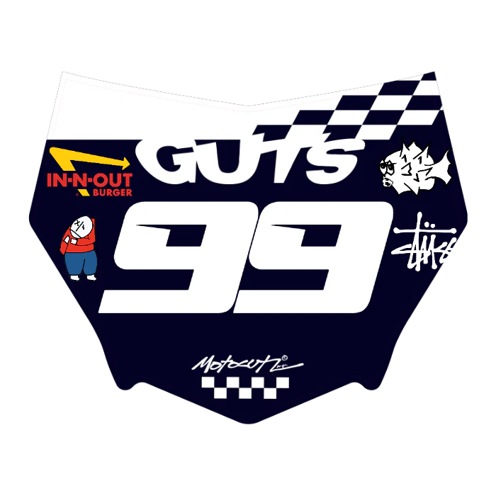 CUSTOM MOTOCUTZ FRONT PLATE DECAL