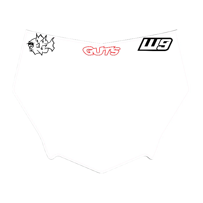 CUSTOM MOTOCUTZ FRONT PLATE DECAL