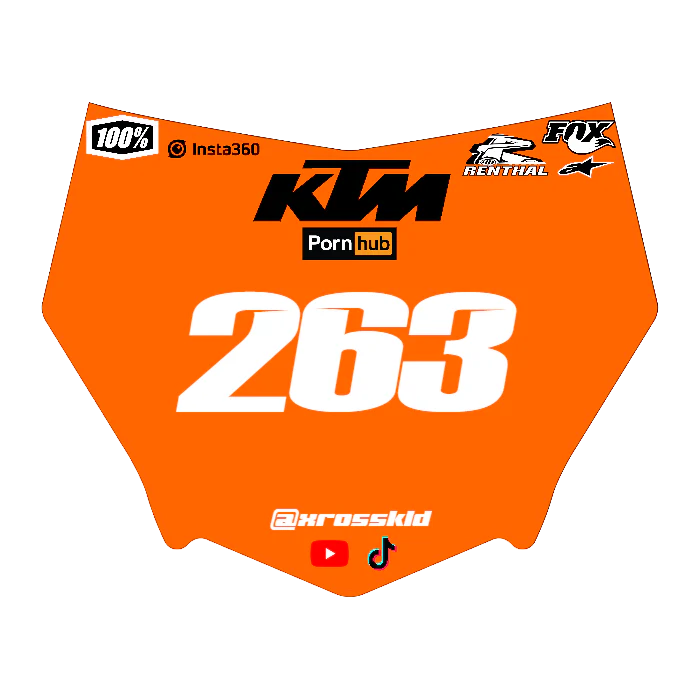 CUSTOM MOTOCUTZ FRONT PLATE DECAL