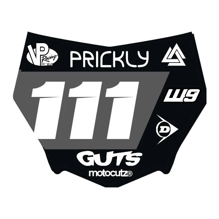 CUSTOM MOTOCUTZ FRONT PLATE DECAL